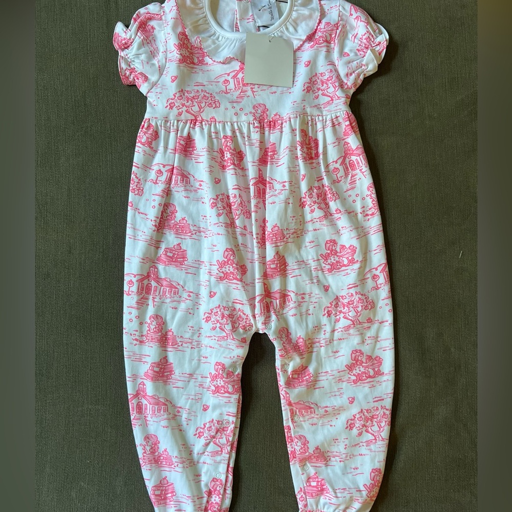 Pink and White Kids One Piece